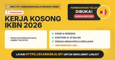 Jawatan Kosong Pengajar Perekaan Gaya Rambut (Mystep) – Institut Kemahiran Belia Negara (Ikbn) 2026