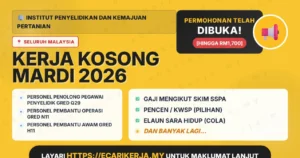 3 Jawatan Kosong Di Institut Penyelidikan Dan Kemajuan Pertanian 2026