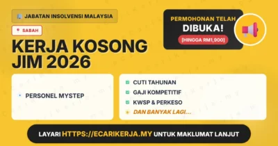 Jawatan Kosong Personel Mystep – Jabatan Insolvensi Malaysia 2026