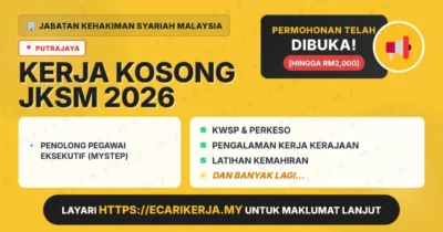 Jawatan Kosong Penolong Pegawai Eksekutif (Mystep) – Jabatan Kehakiman Syariah Malaysia 2026