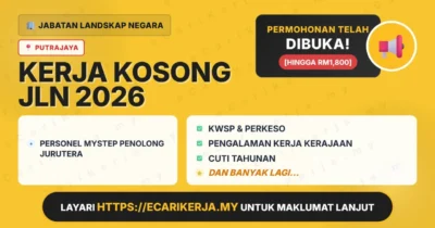 Jawatan Kosong Personel Mystep Penolong Jurutera – Jabatan Landskap Negara 2026