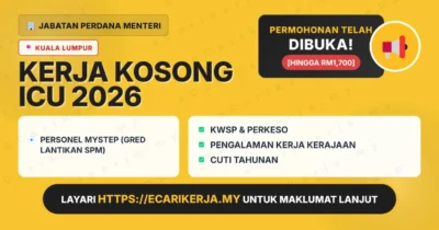 Jawatan Kosong Personel Mystep (Gred Lantikan Spm) – Jabatan Perdana Menteri 2026