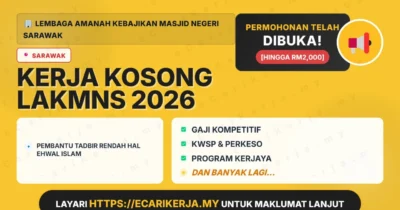 Jawatan Kosong Pembantu Tadbir Rendah Hal Ehwal Islam – Lembaga Amanah Kebajikan Masjid Negeri Sarawak 2026 (Tetap Sspa)