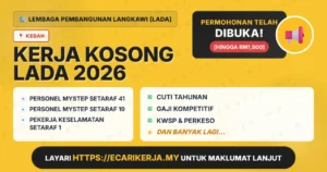 3 Jawatan Kosong Di Lembaga Pembangunan Langkawi (Lada) 2026 (Tetap Sspa)