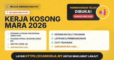 Jawatan Kosong Pegawai Latihan Vokasional (Gred Dv9) Dan 13+ Jawatan Lain Di Majlis Amanah Rakyat 2026 (Tetap Sspa)