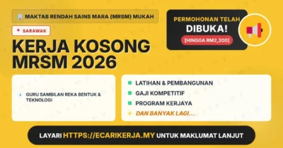 Jawatan Kosong Guru Sambilan Reka Bentuk Dan Teknologi – Maktab Rendah Sains Mara (Mrsm) Mukah 2026