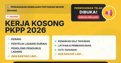 Jawatan Kosong Kerani Dan 3+ Jawatan Lain Di Perbadanan Kemajuan Pertanian Negeri Pahang 2026 (Tetap Sspa)