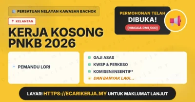 Jawatan Kosong Pemandu Lori – Persatuan Nelayan Kawasan Bachok 2026