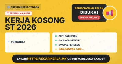 Jawatan Kosong Pemandu – Suruhanjaya Tenaga 2026 (Tetap Sspa)