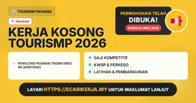 Jawatan Kosong Penolong Pegawai Tadbir Gred N5 (Kontrak) – Tourism Pahang 2026