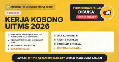 Jawatan Kosong Penolong Pegawai Teknologi Maklumat (Fa5) Kontrak Dan 5+ Jawatan Lain Di Universiti Teknologi Mara (Uitm) 2026