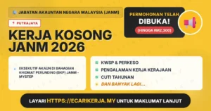Jawatan Kosong Eksekutif Akaun Di Bahagian Khidmat Perunding (Bkp) Janm – Mystep – Jabatan Akauntan Negara Malaysia (Janm) 2026