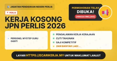 Jawatan Kosong Personel Mystep Guru Ganti – Jabatan Pendidikan Negeri Perlis 2026