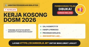 Jawatan Kosong Personel Mystep E9 (Bphpp) – Microsoft Power Bi Specialist – Jabatan Perangkaan Malaysia 2026