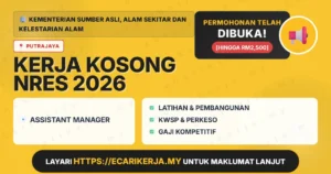 Jawatan Kosong Assistant Manager – Kementerian Sumber Asli, Alam Sekitar Dan Kelestarian Alam 2026 (Tetap Sspa)