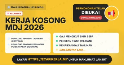 Jawatan Kosong Penolong Pegawai Tadbir N5 (Kontrak) Dan Penolong Pegawai Kesihatan Persekitaran (Kontrak) – Majlis Daerah Jeli (Mdj) 2026