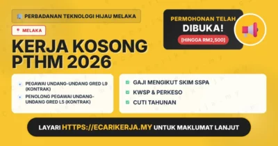 Jawatan Kosong Pegawai Undang-Undang Gred L9 (Kontrak) Dan Penolong Pegawai Undang-Undang Gred L5 (Kontrak) – Perbadanan Teknologi Hijau Melaka 2026