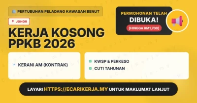 Jawatan Kosong Kerani Am (Kontrak) – Pertubuhan Peladang Kawasan Benut 2026