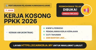 Jawatan Kosong Kerani Am (Kontrak) – Pertubuhan Peladang Kawasan Kluang 2026