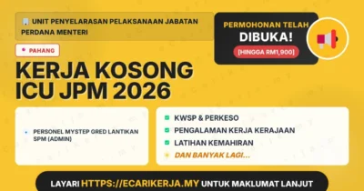 Jawatan Kosong Personel Mystep Gred Lantikan Spm (Admin) – Unit Penyelarasan Pelaksanaan Jabatan Perdana Menteri 2026
