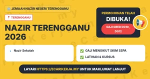 Jawatan Kosong Nazir Sekolah – Jemaah Nazir Negeri Terengganu 2026 (Tetap Sspa)
