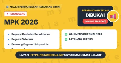 Jawatan Kosong Pegawai Kesihatan Persekitaran Dan 12+ Jawatan Lain Di Majlis Perbandaran Kemaman (Mpk) 2026 (Tetap Sspa)
