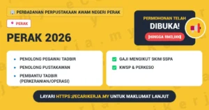 Jawatan Kosong Penolong Pegawai Tadbir Dan 5+ Jawatan Lain Di Perbadanan Perpustakaan Awam Negeri Perak 2026 (Tetap Sspa)