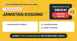 Jawatan Kosong Personel Mystep Gred 9 – Majlis Peperiksaan Malaysia (Mpm) 2026
