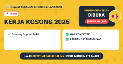 Jawatan Kosong Penolong Pegawai Tadbir – Pejabat Setiausaha Persekutuan Sabah 2026 (Mystep)