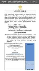 Lampiran Jawatan